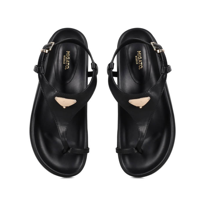 Black footbed sandal