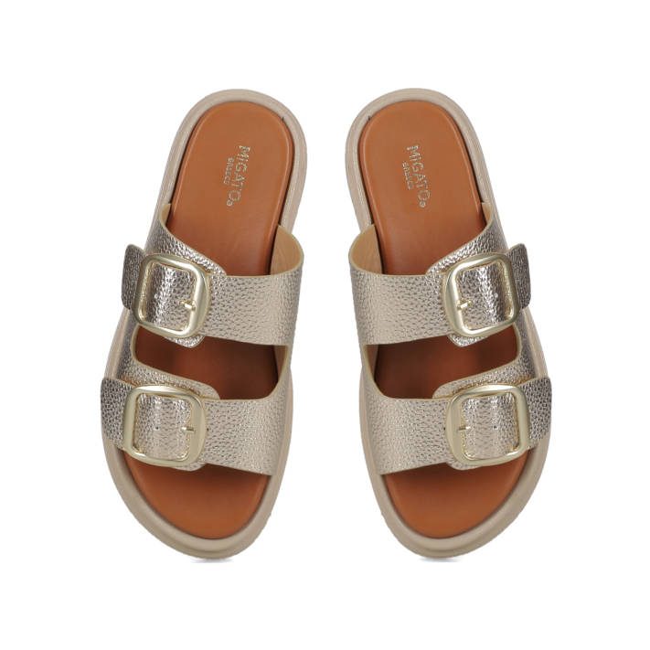 Χρυσό footbed σανδάλι