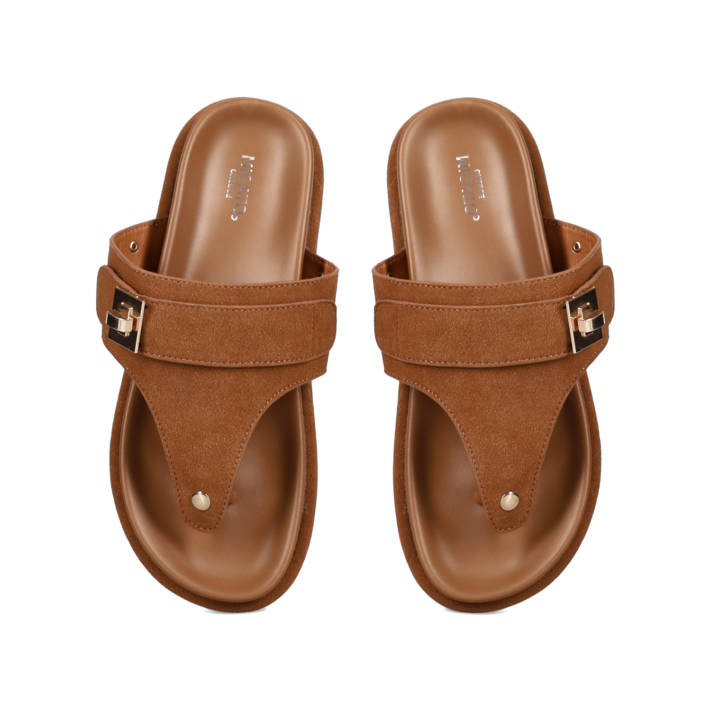 Tan footbed sandal