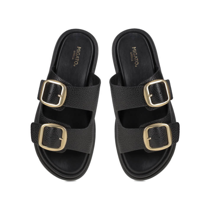 Μαύρο footbed σανδάλι