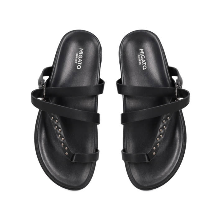 Μαύρο footbed σανδάλι