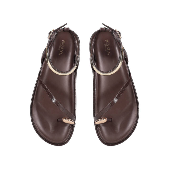 Καφέ footbed σανδάλι