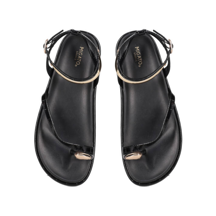 Μαύρο footbed σανδάλι
