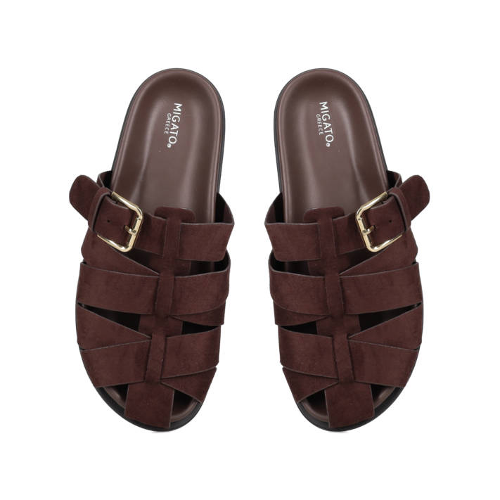 Brown footbed sandal