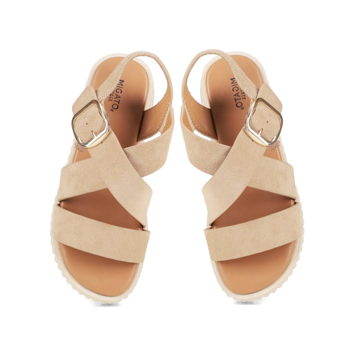 Μπεζ flatform σανδάλι