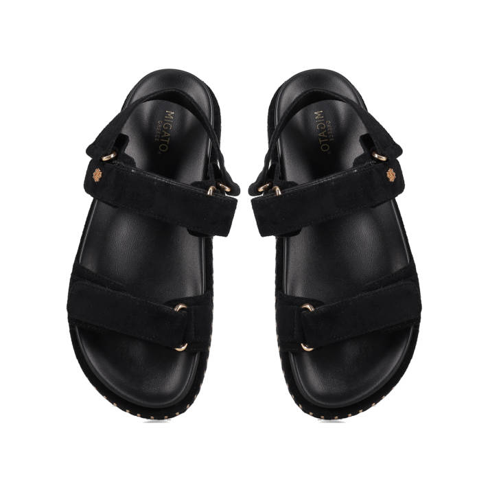 Μαύρο footbed σανδάλι