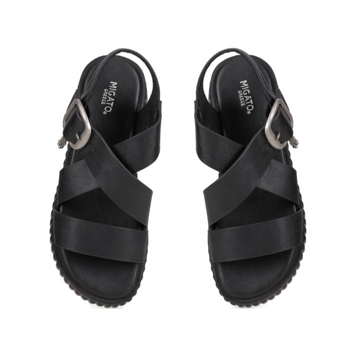 Μαύρο flatform σανδάλι