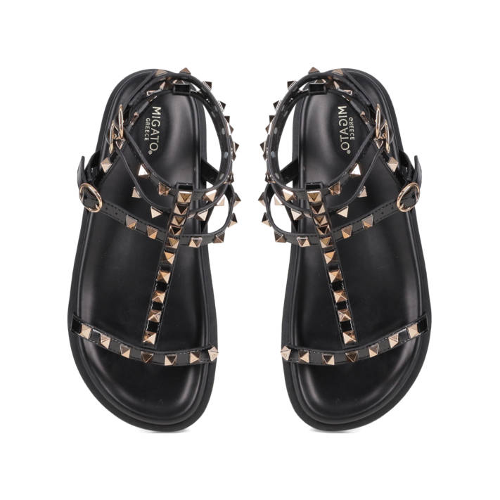 Black footbed sandal