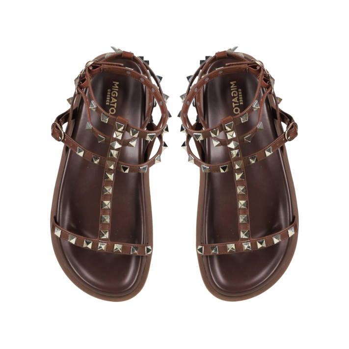 Brown footbed sandal
