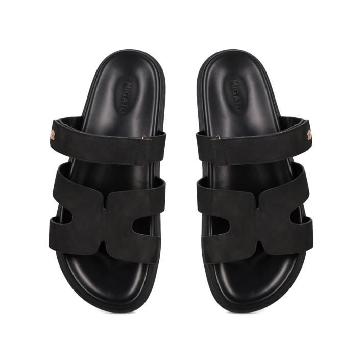 Black footbed sandal