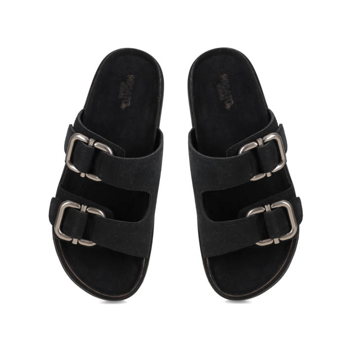 Black footbed sandal