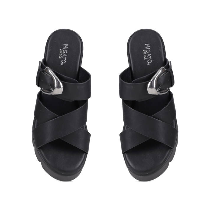 Μαύρο flatform σανδάλι