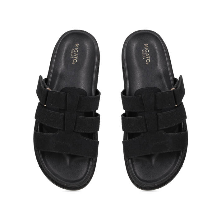 Black footbed sandal
