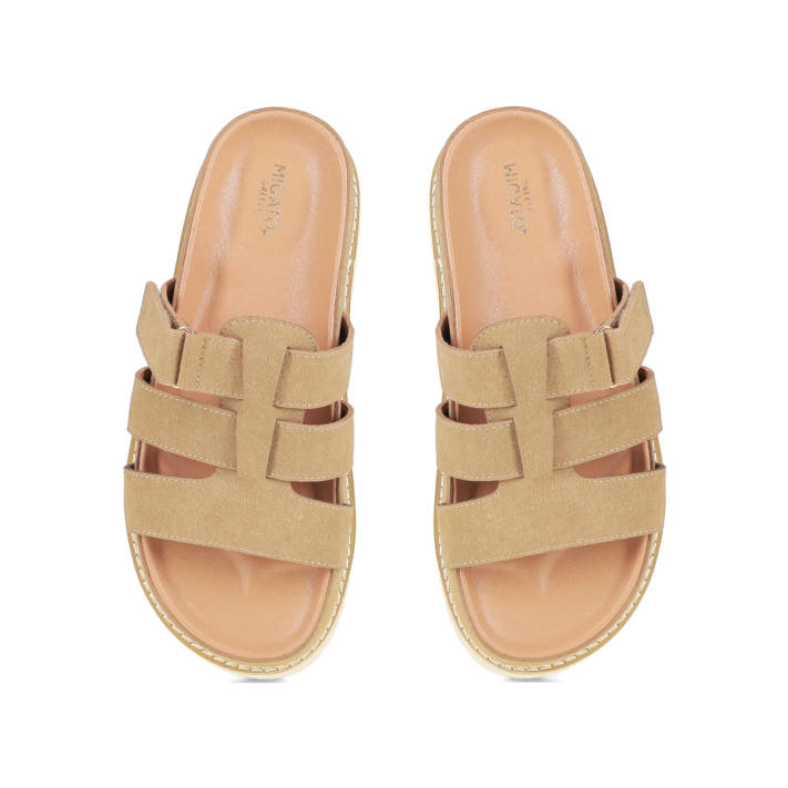 Taupe footbed sandal