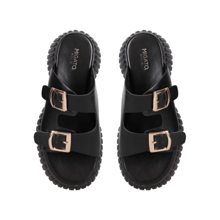 Μαύρο flatform σανδάλι