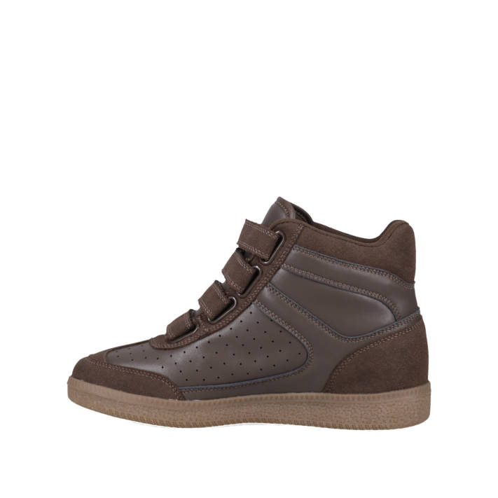 Brown sneaker bootie