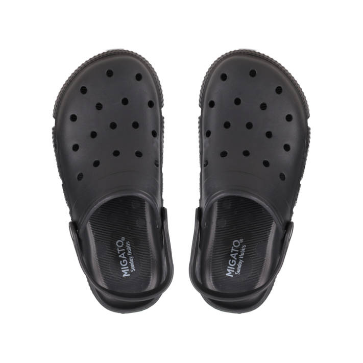 Mens black clog sandal