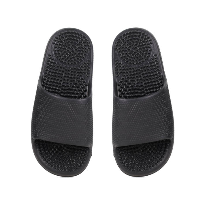 Mens black slide beach sandal