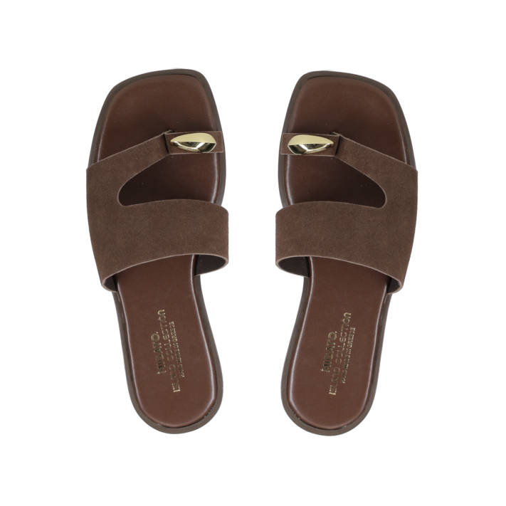 Brown leather sandal