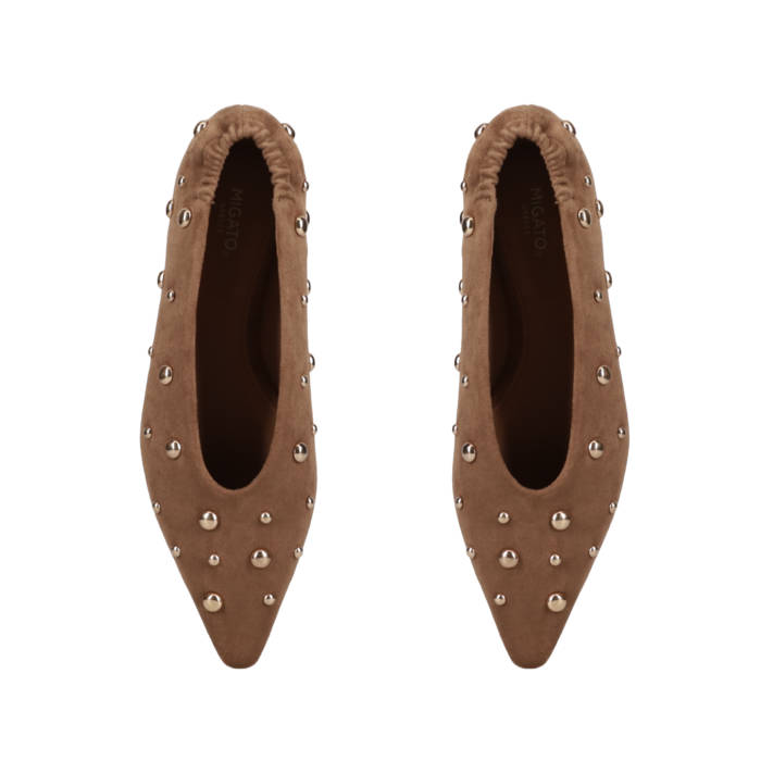 Camel ballet flat