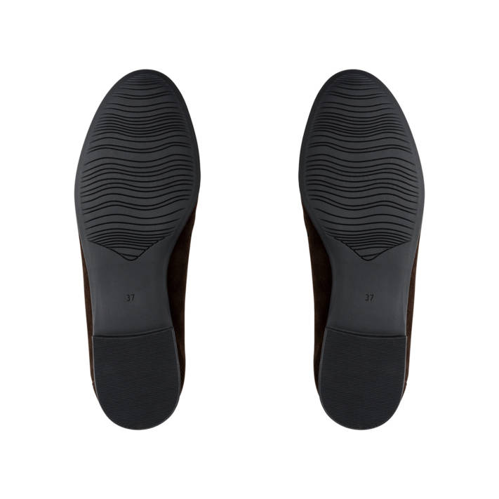 Καφέ σουέντ δερμάτινο loafer
