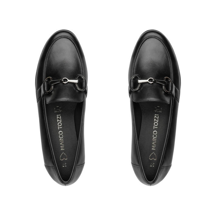 Μαύρο δερμάτινο loafer