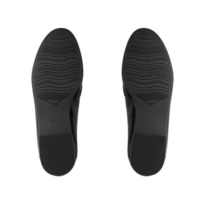 Μαύρο δερμάτινο loafer