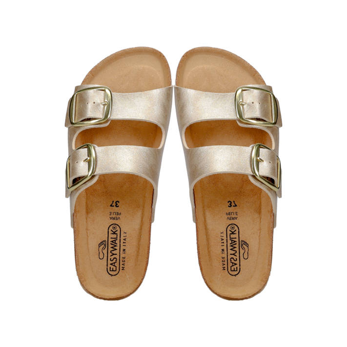 Χρυσό footbed σανδάλι