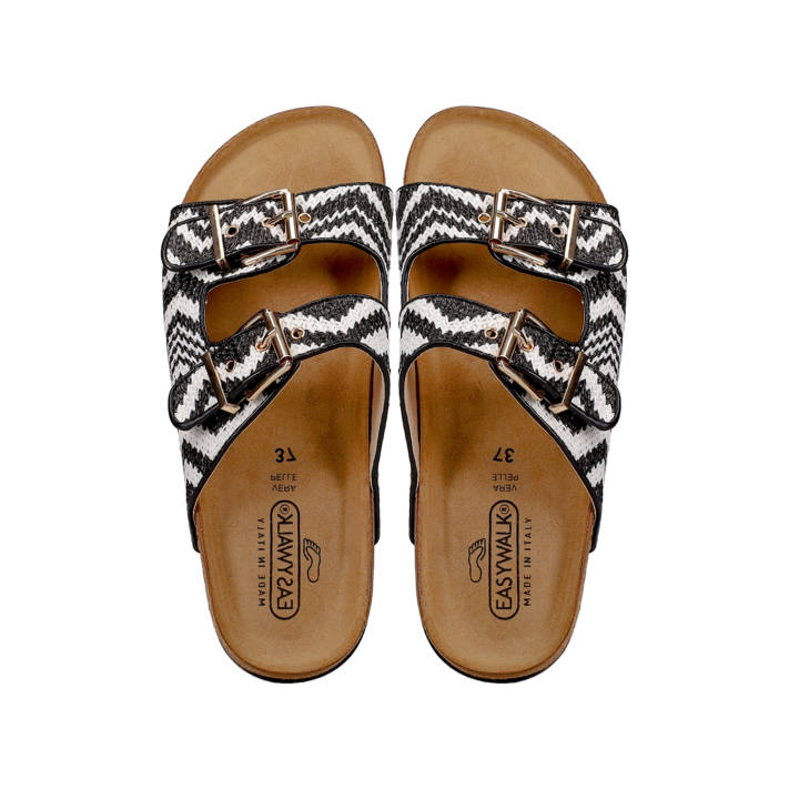 Μαύρο footbed σανδάλι
