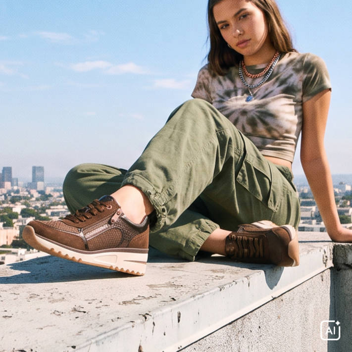 Καφέ sneaker