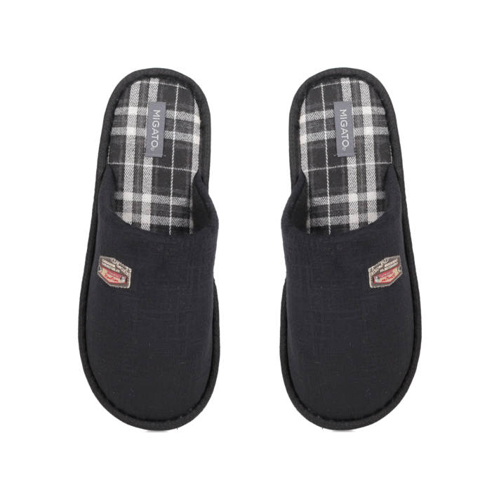 Mens black slipper
