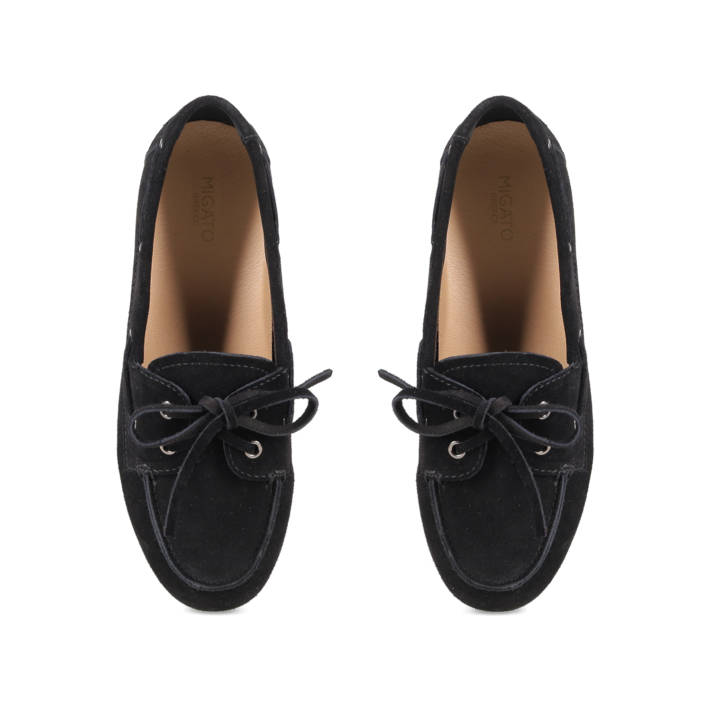 Μαύρο δερμάτινο loafer