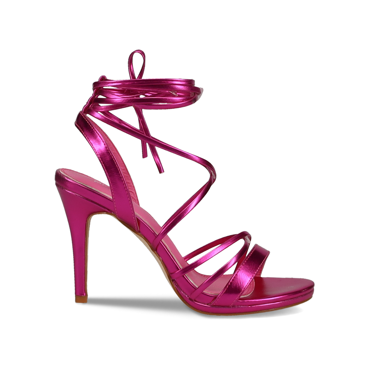 Φούξια μεταλλιζέ multistrap πέδιλο