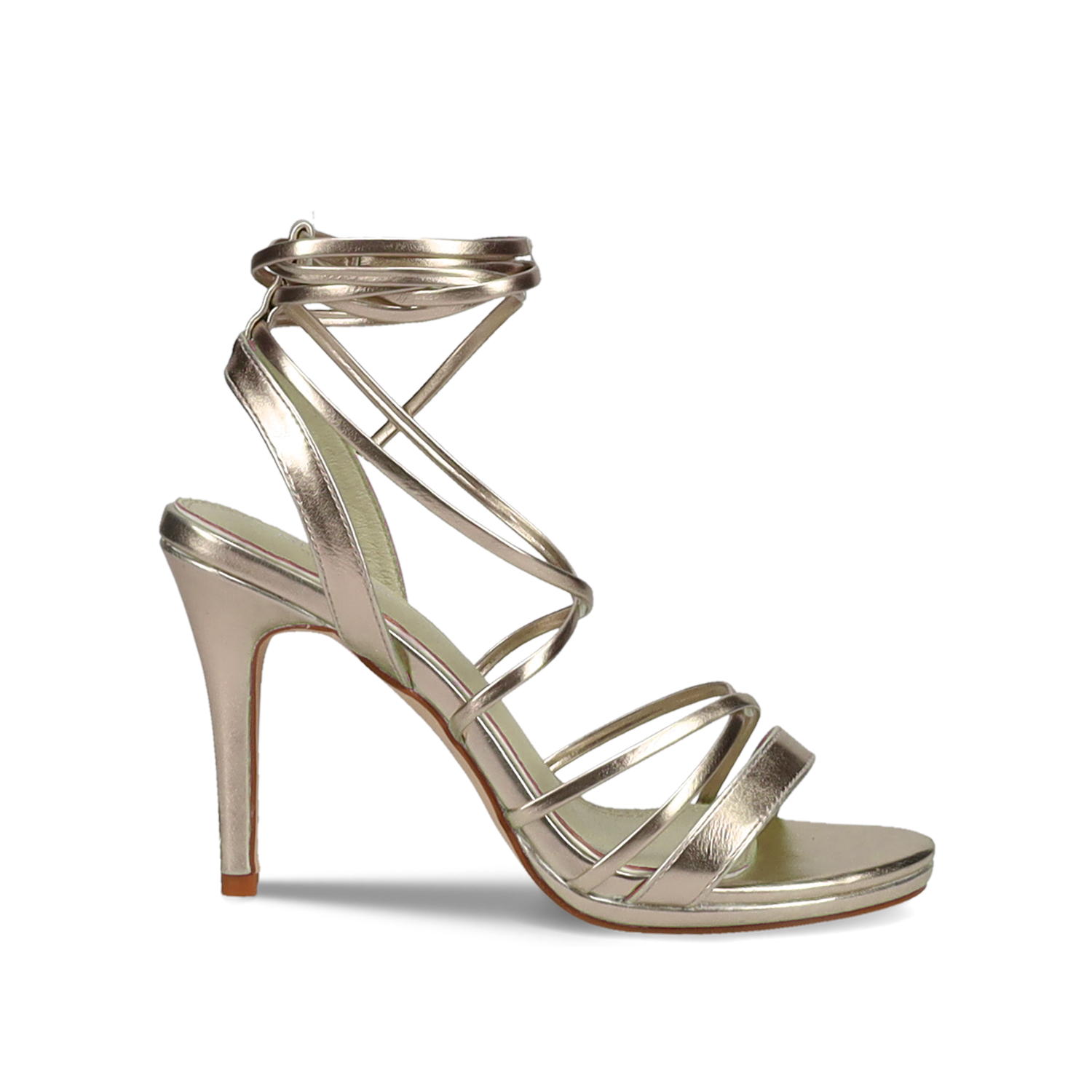 Χρυσό μεταλλιζέ multistrap πέδιλο