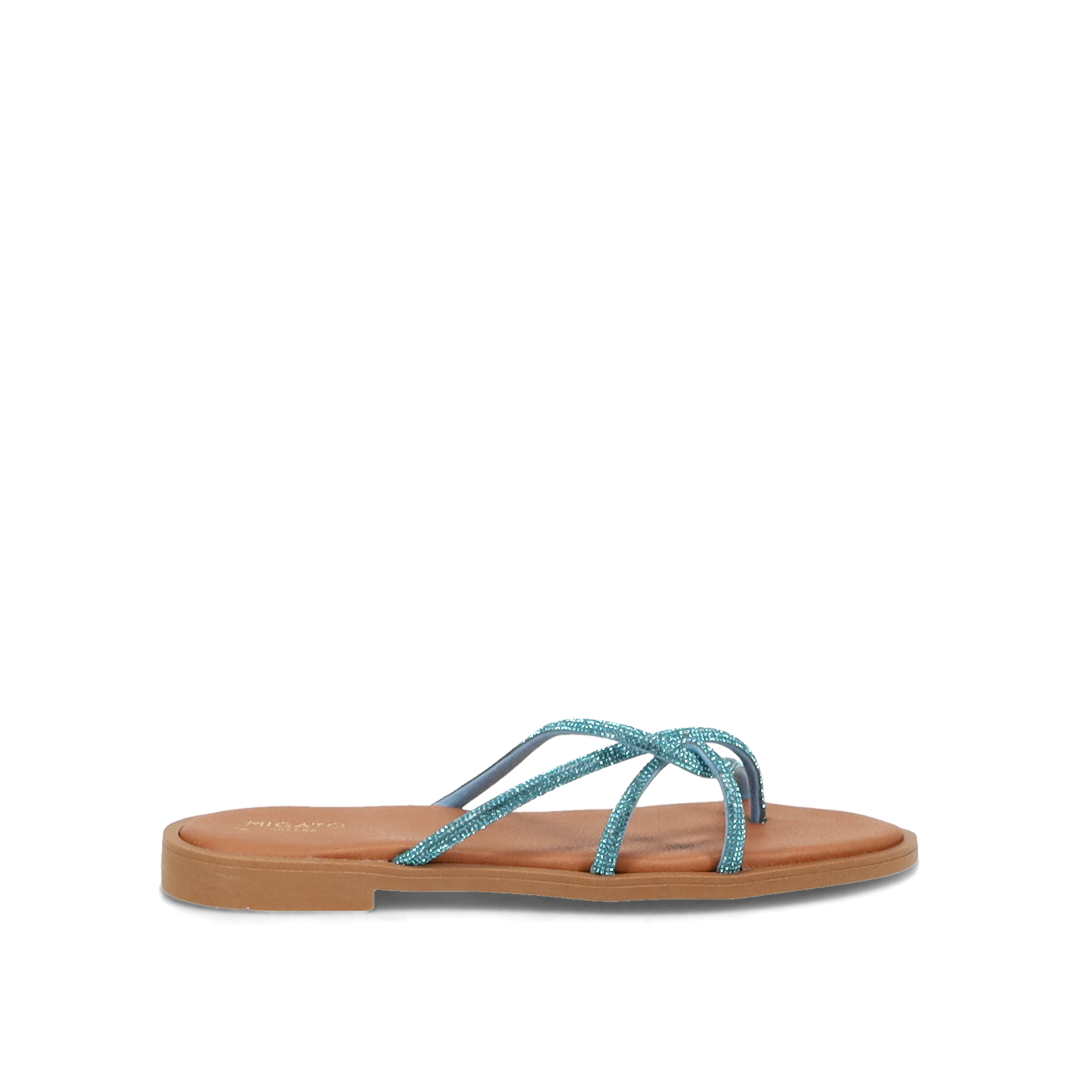 Σανδάλι με μπλε στρας