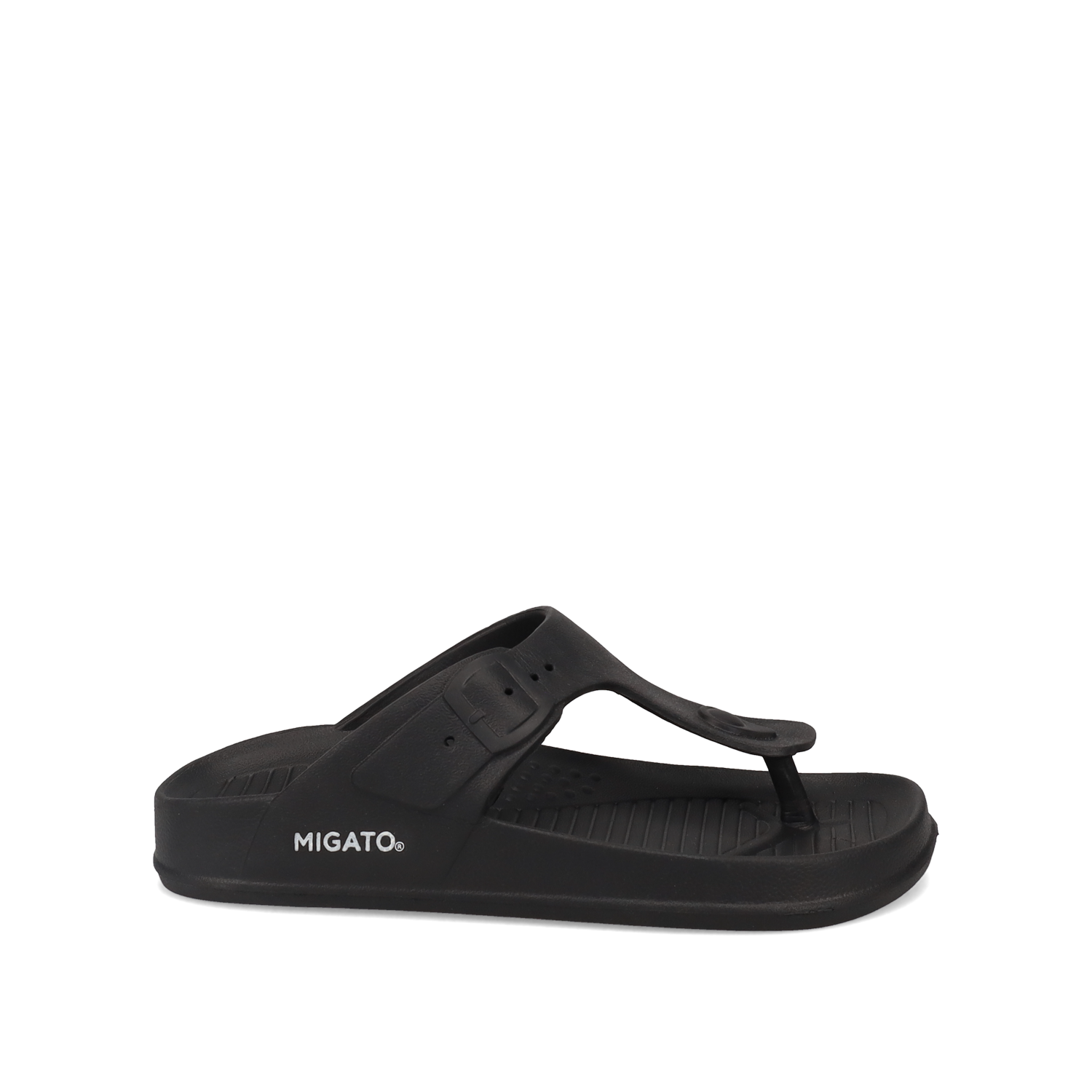 MIGATO Μαύρη ανδρική σαγιονάρα footbed