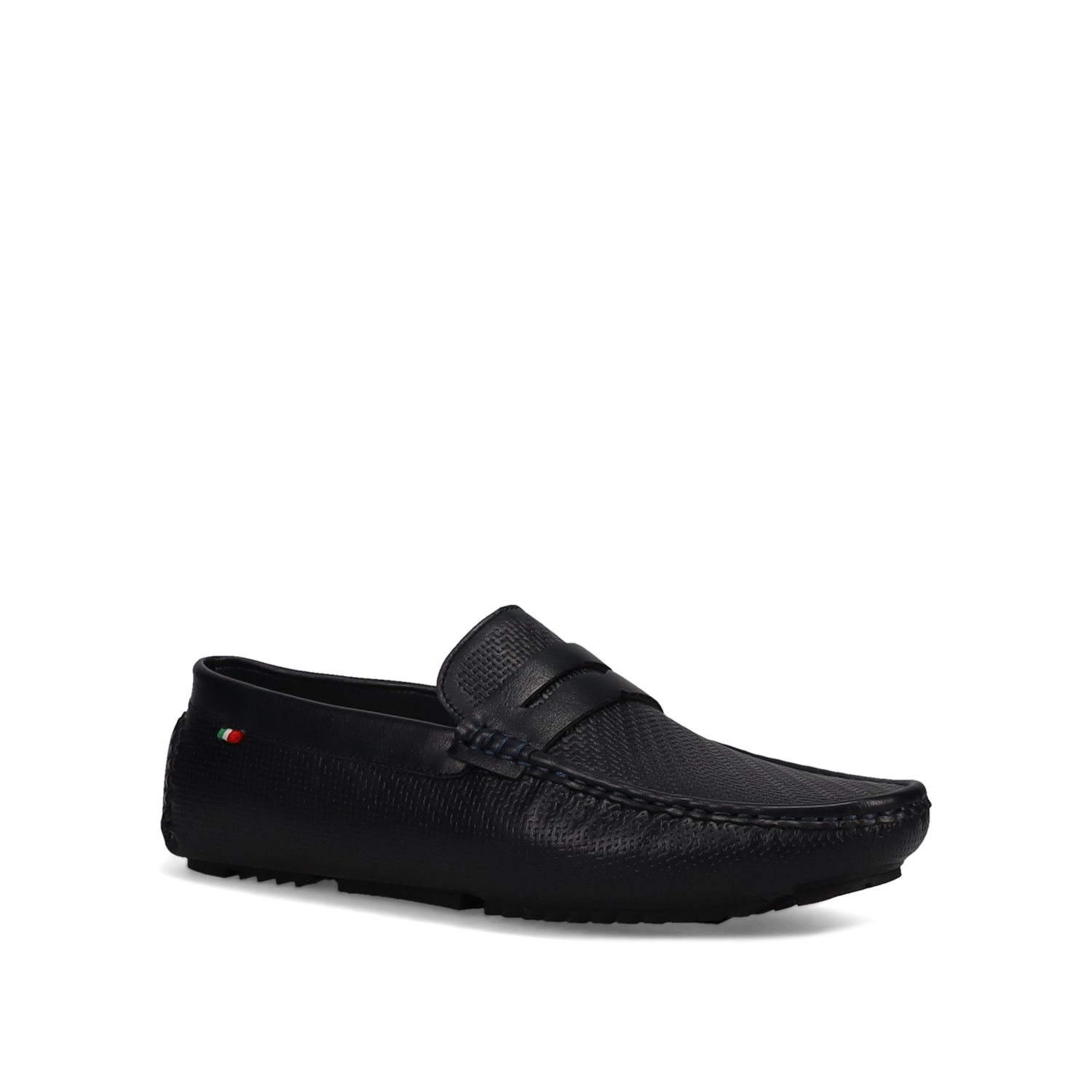 Μπλε ανδρικό μοκασίνι φωτογραφία