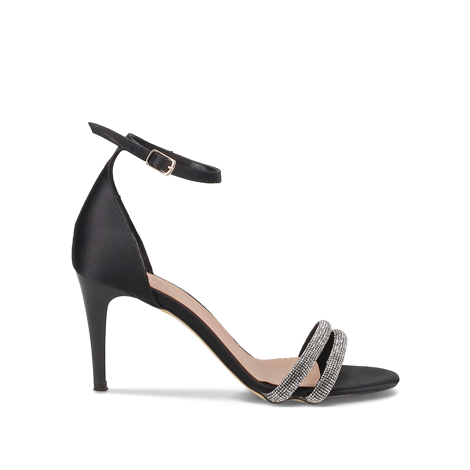 Μαύρο πέδιλο με στρας