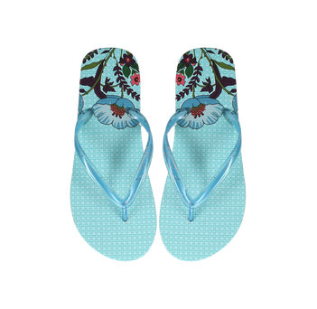 Women''s light blue flip-flop beach sandal