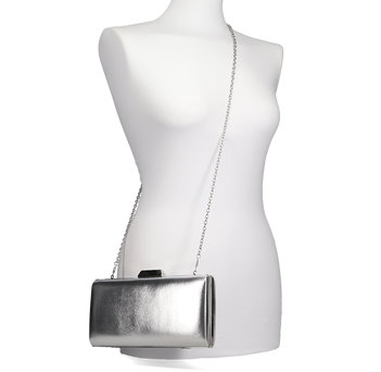 Silver clutch bag