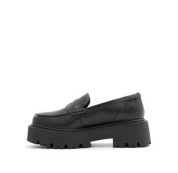 Μαύρο δερμάτινο loafer CADAYCIA