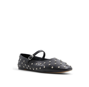 Black leather ballet flat MARYLINA
