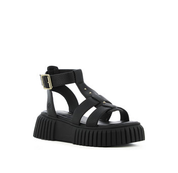 Μαύρο flatform σανδάλι