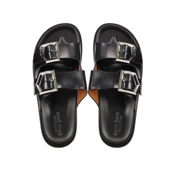Black footbed sandal