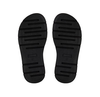 Beige leather footbed sandal