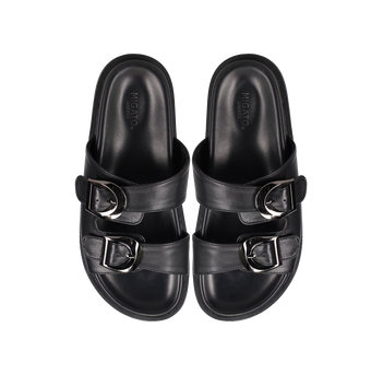 Black footbed sandal