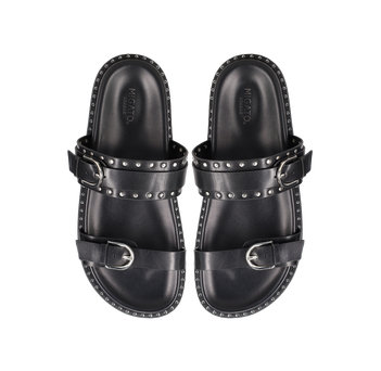 Black footbed sandal