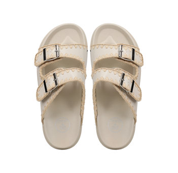Ecru footbed sandal