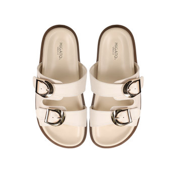 Beige footbed sandal