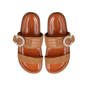 Tan footbed sandal